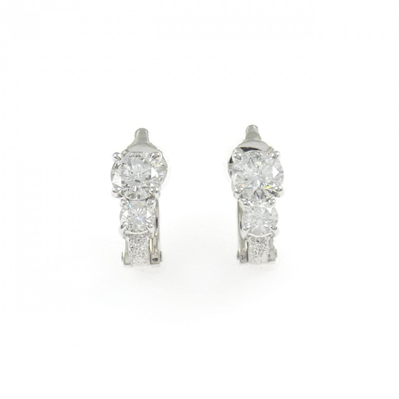PT950 ダイヤモンド イヤリング 1.070CT