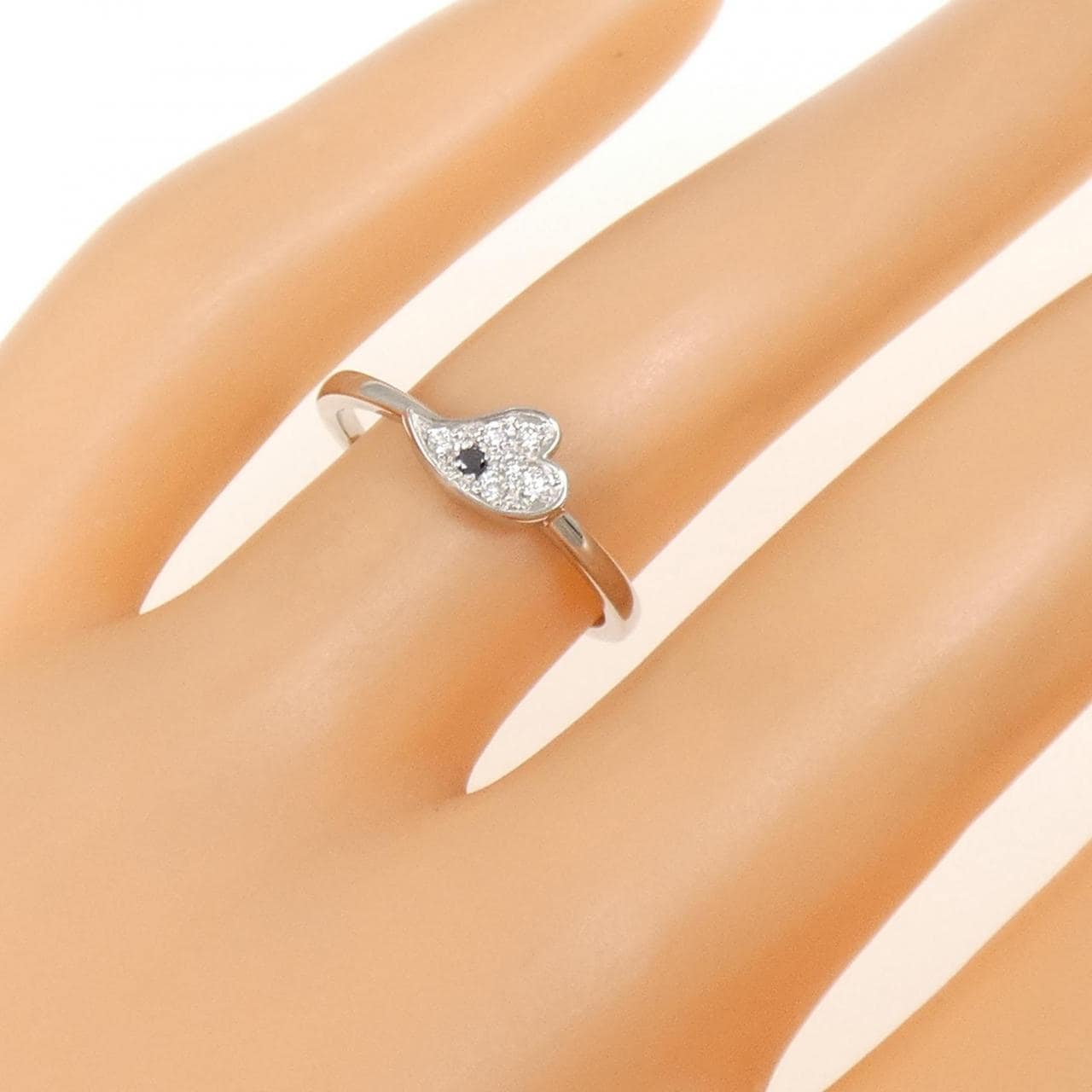 PT900 ハート ダイヤモンド リング 0.05CT
