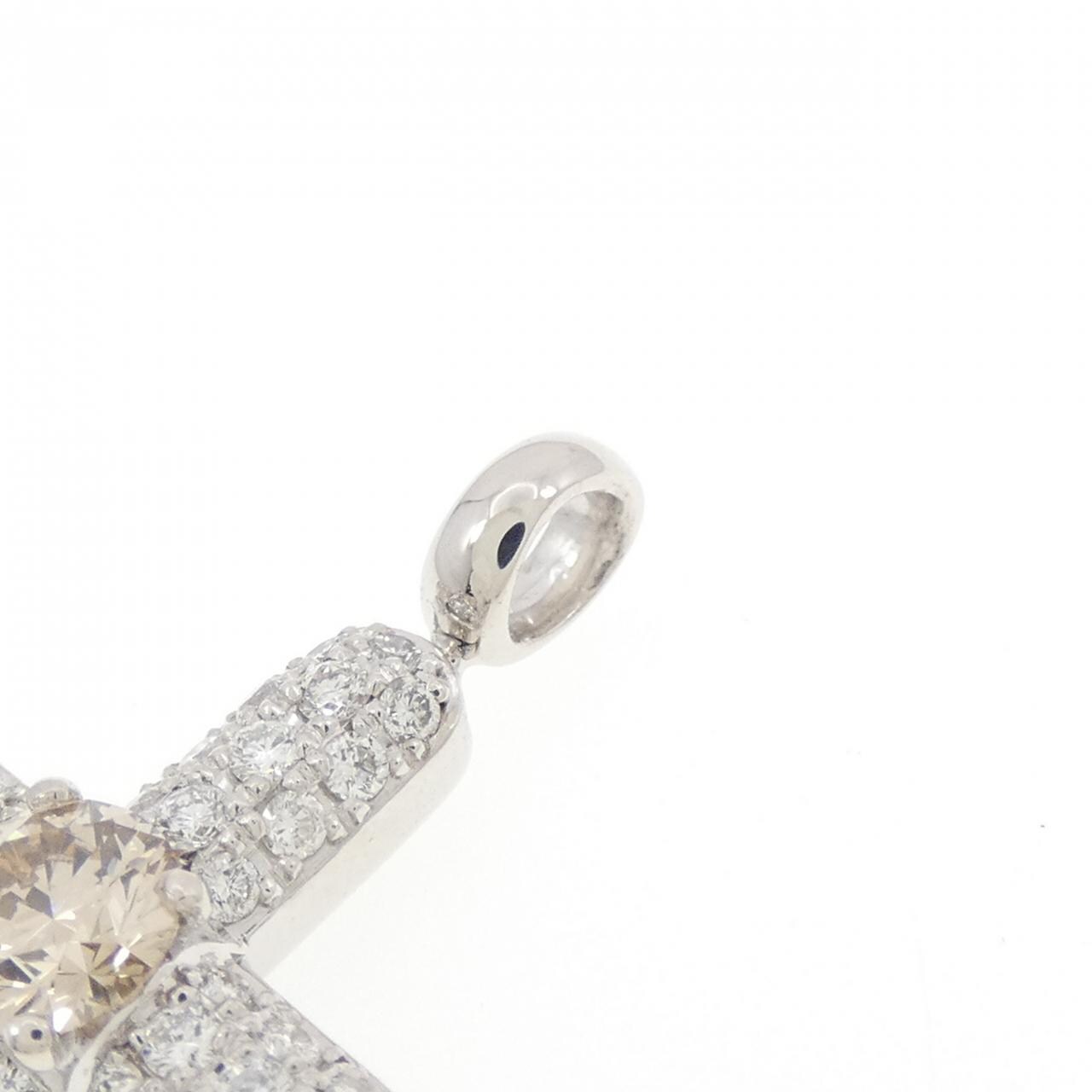 カシケイ クロス ダイヤモンド ペンダント 0.40CT