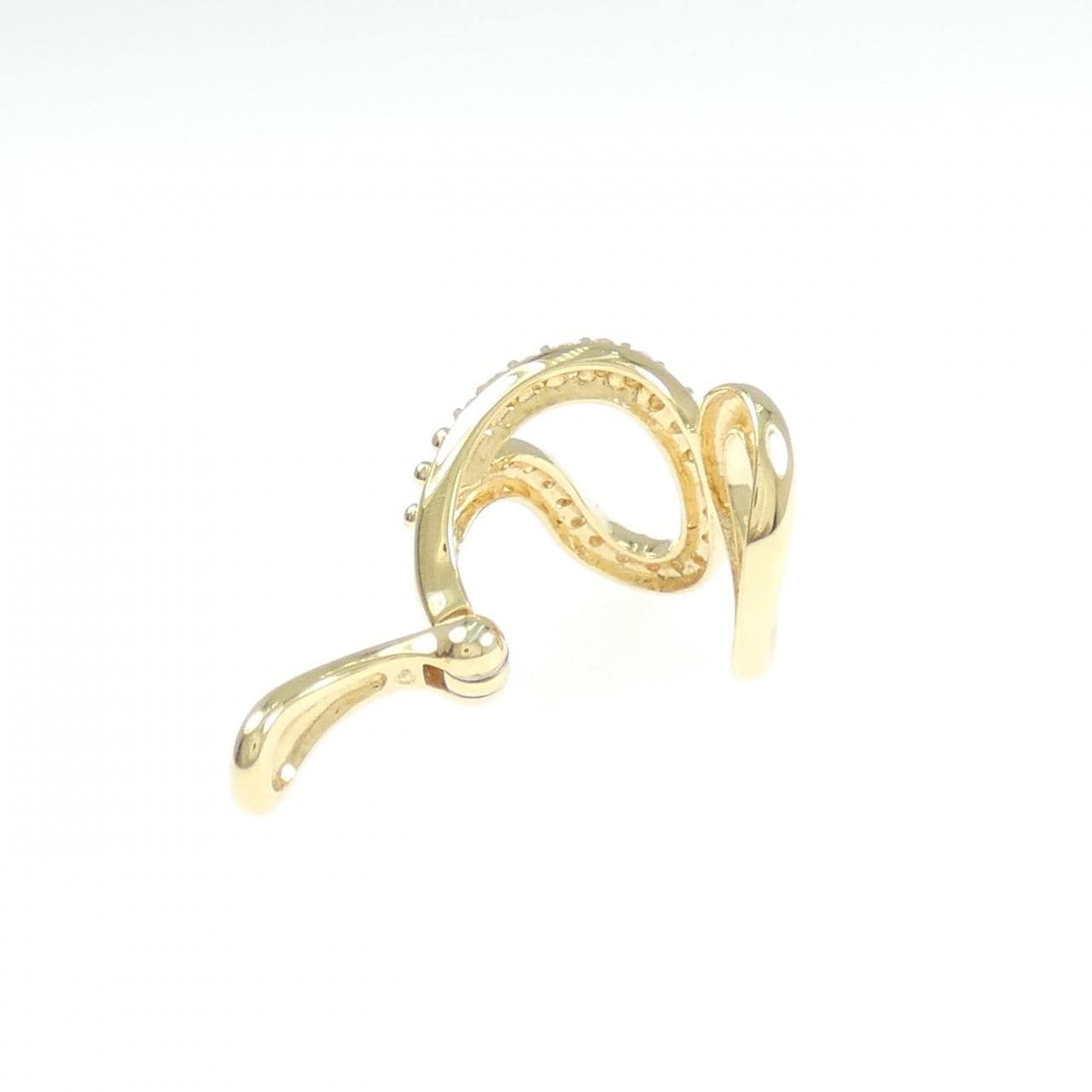 K18YG ダイヤモンド イヤーカフ 0.22CT 片耳