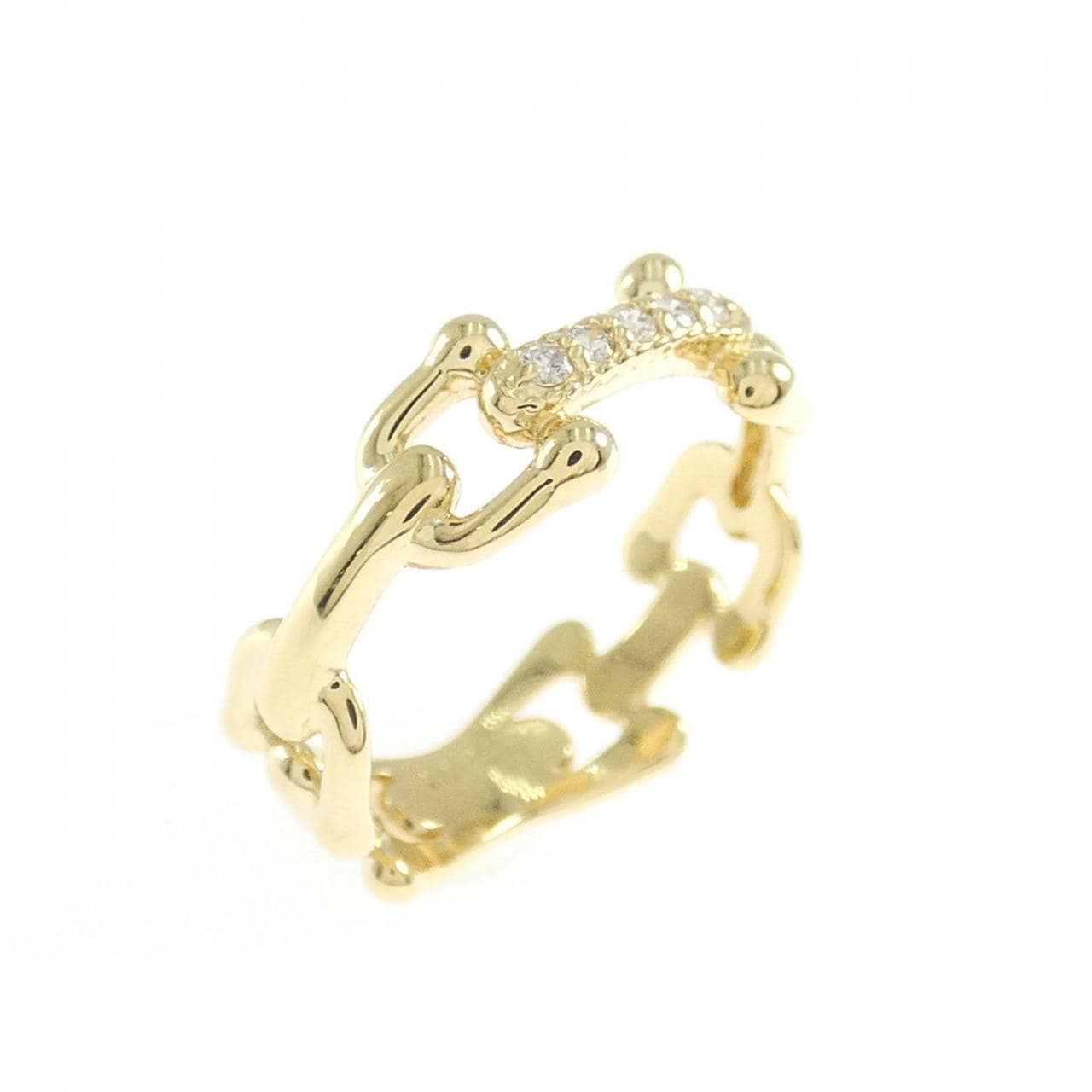 K18YG ダイヤモンド ピンキーリング 0.03CT