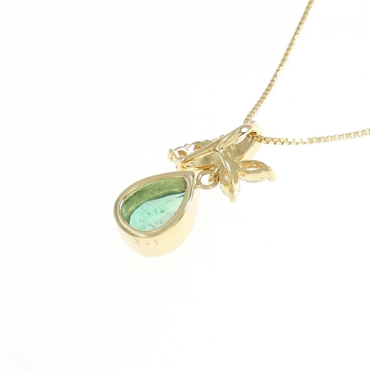 K18YG emerald necklace 1.12CT
