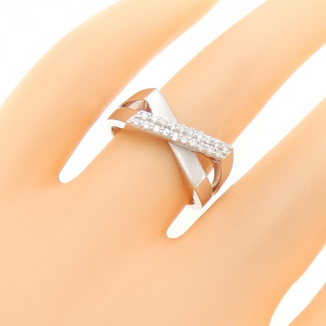 K18WG ダイヤモンド リング 0.20CT