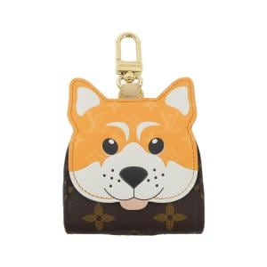【未使用品】ルイヴィトン　モノグラム（ＬＶ　Ｖｅｒｓ）　ドッグ　バッグホルダー　シバ　ＧＩ１４３７　キーリング