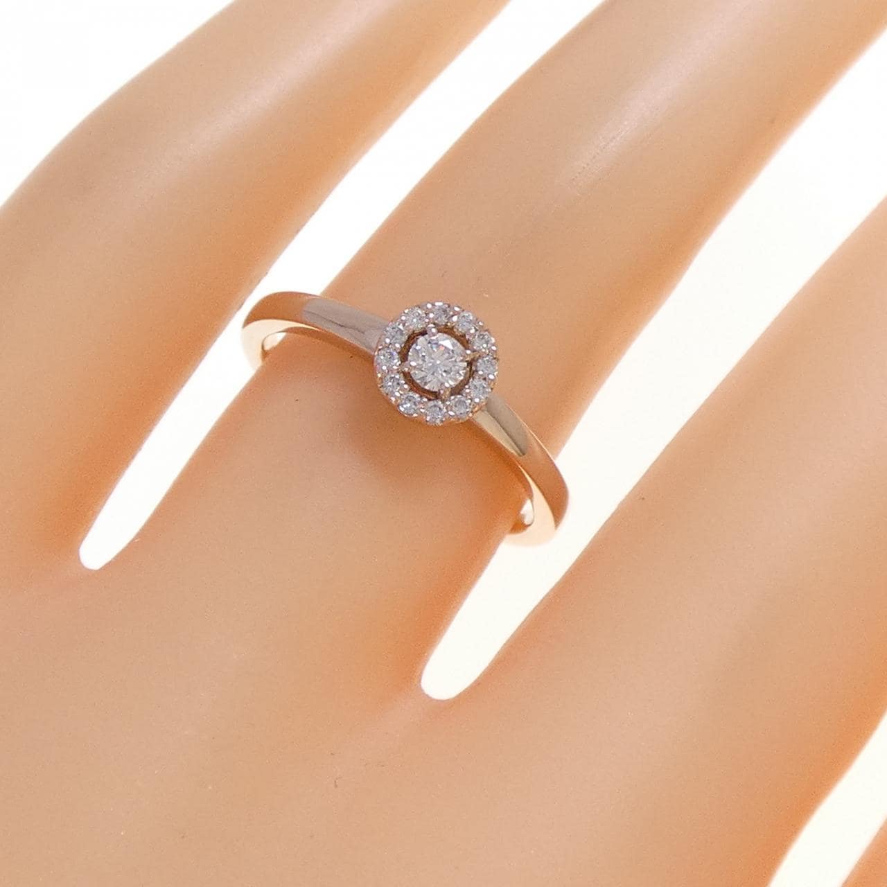 K18PG ダイヤモンド リング 0.12CT