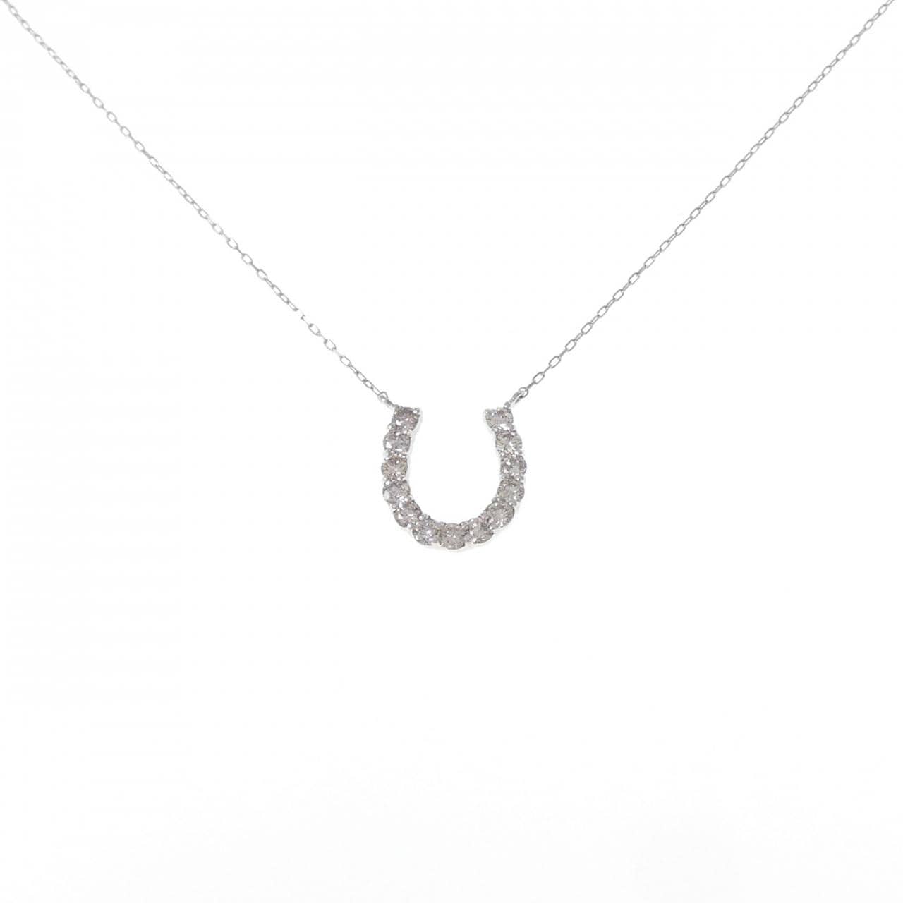 PT900/PT850 ホースシュー ダイヤモンド ネックレス 0.50CT