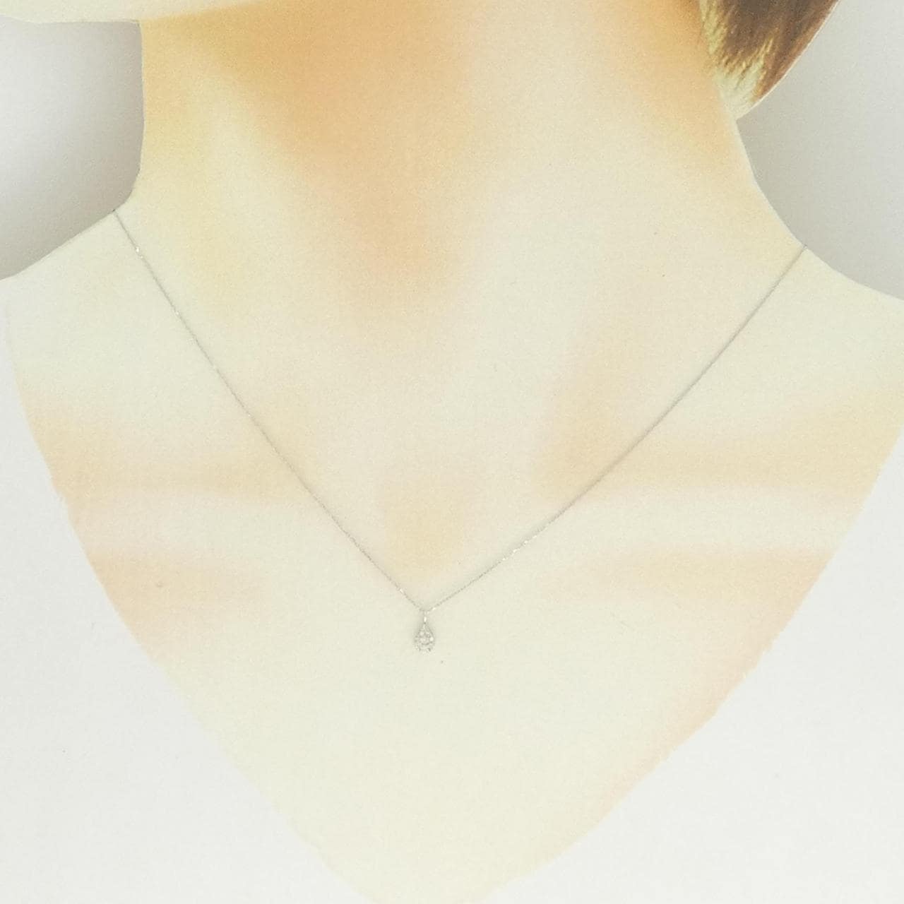 K10WG ダイヤモンド ネックレス 0.06CT