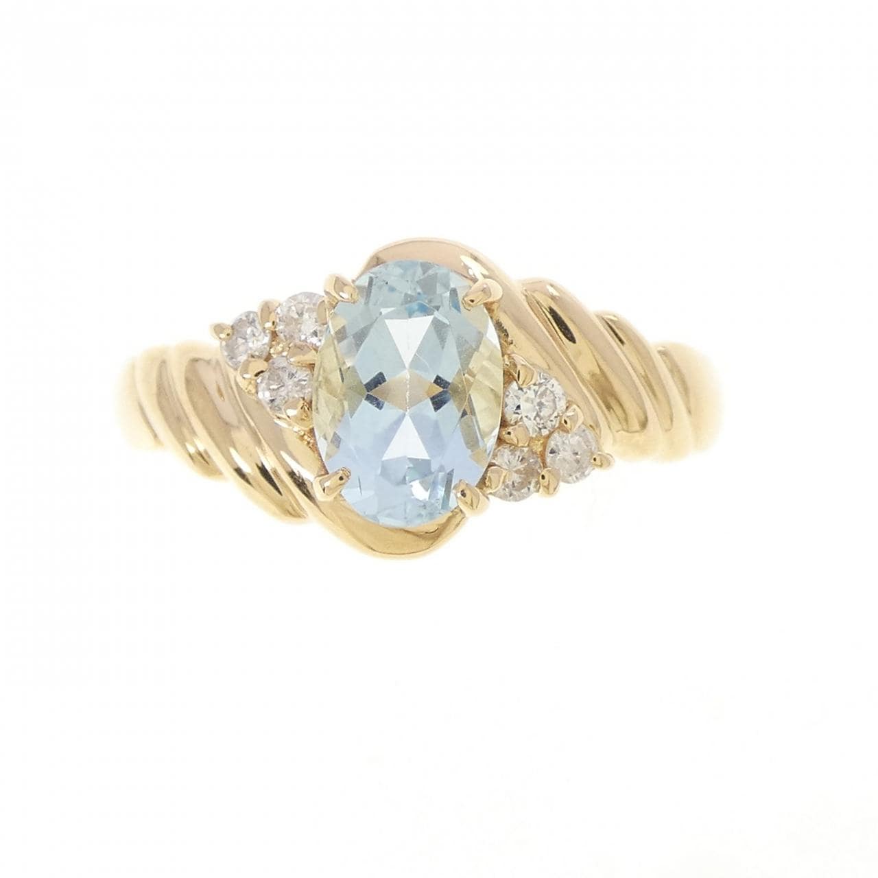 K18YG アクアマリン リング 0.69CT