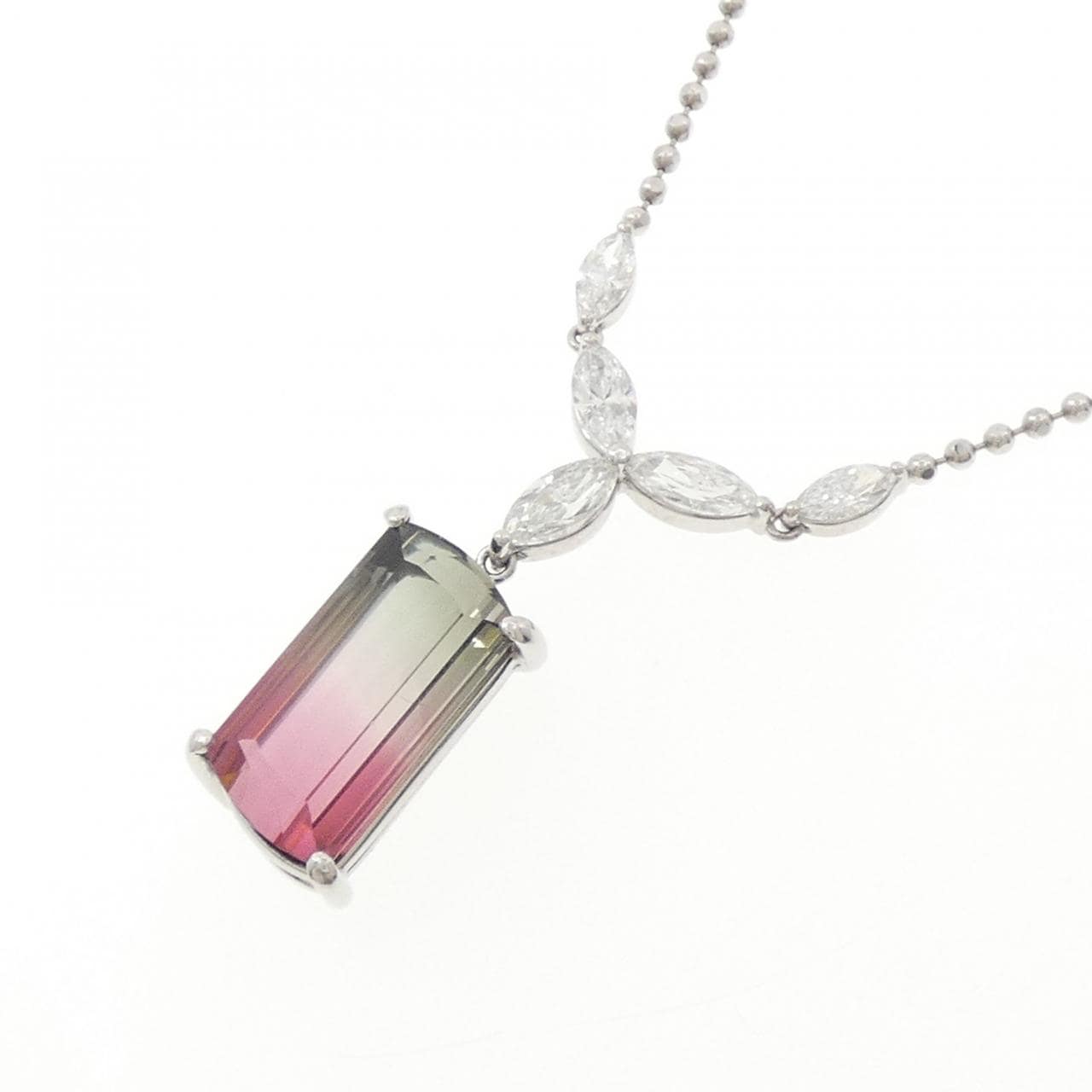 PT900/PT850 トルマリン ネックレス 6.519CT
