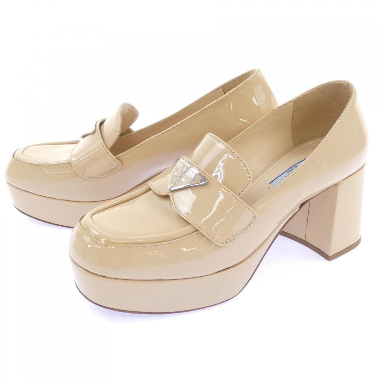 プラダ PRADA トライアングルロゴ ID018M パンプス