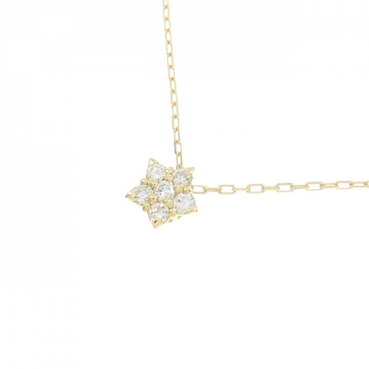 K18YG スター ダイヤモンド ネックレス 0.10CT