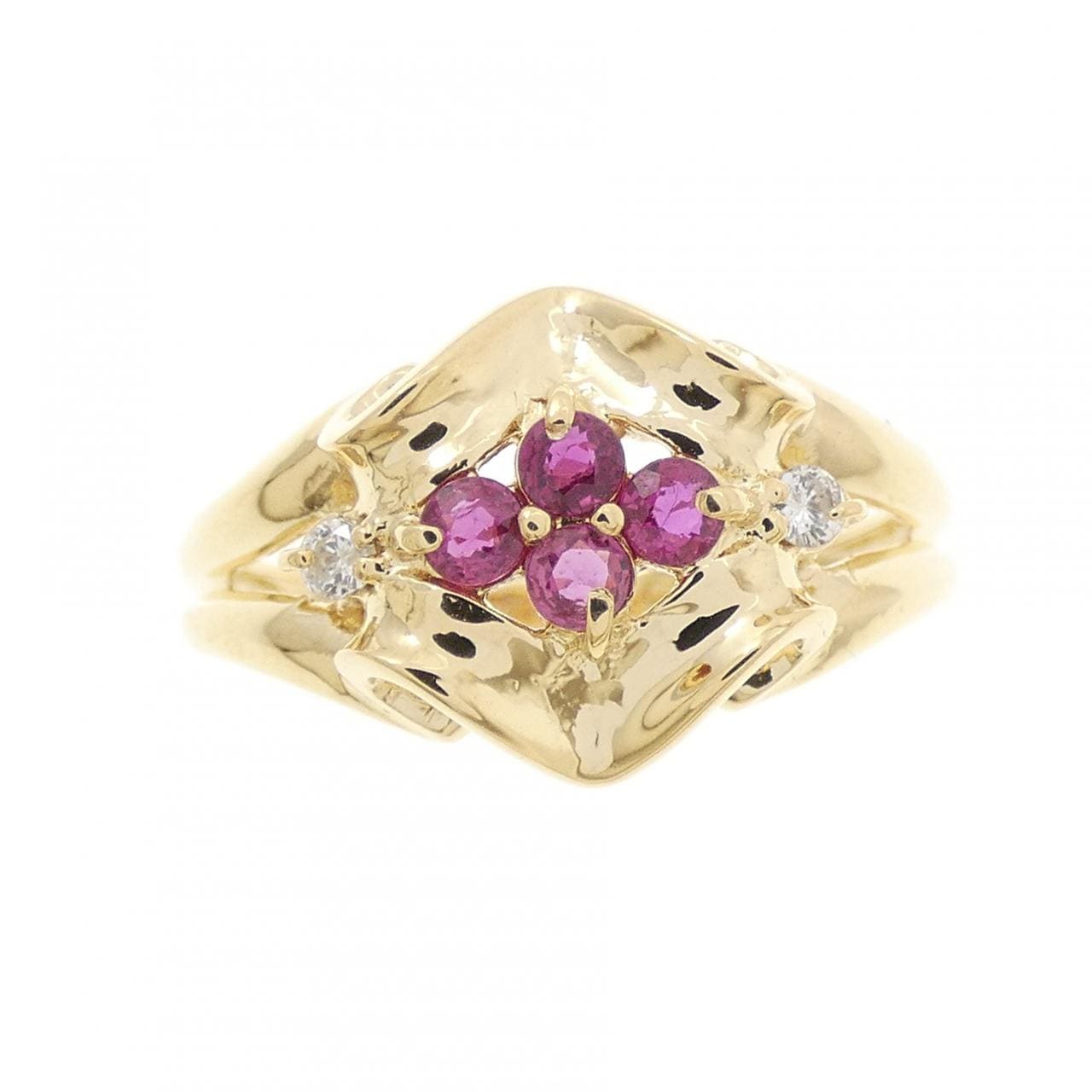 K18YG ルビー リング 0.30CT