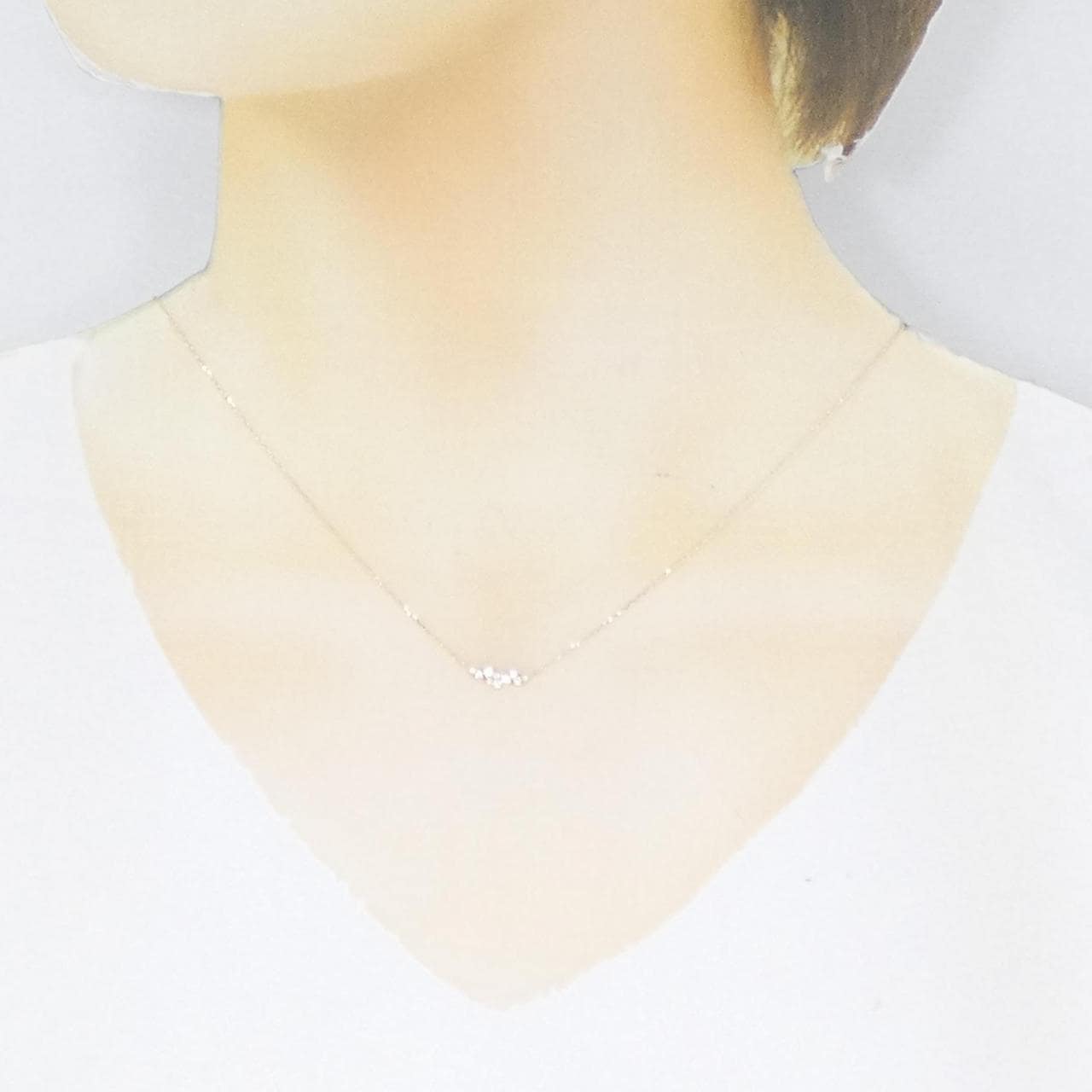 [Remake] K18YG Diamond necklace 0.10CT
