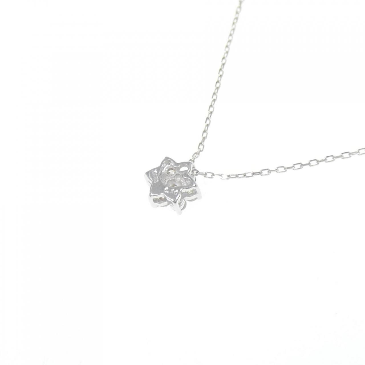 【新品】K18WG ダイヤモンド ネックレス 0.10CT