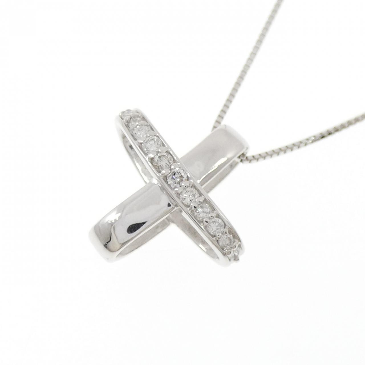 K18WG ダイヤモンド ネックレス 0.30CT