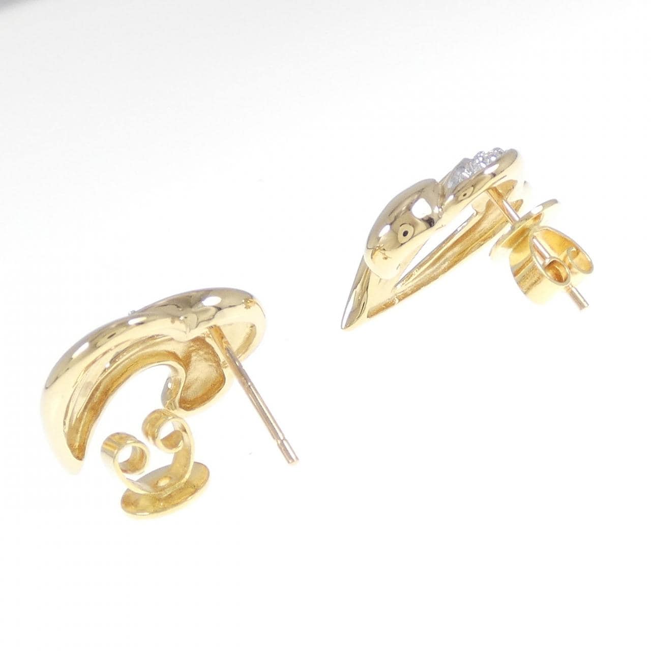 K18YG/K18WG/18K ダイヤモンド ピアス
