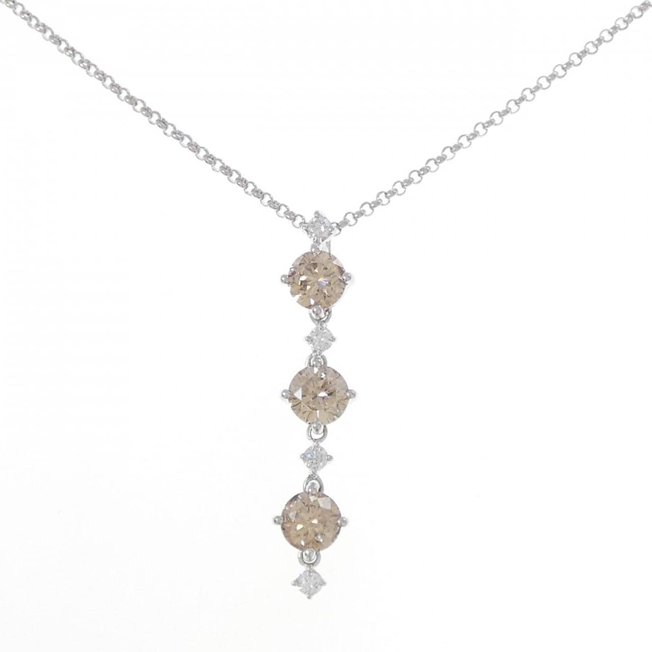 K18WG ダイヤモンド ネックレス 2.22CT