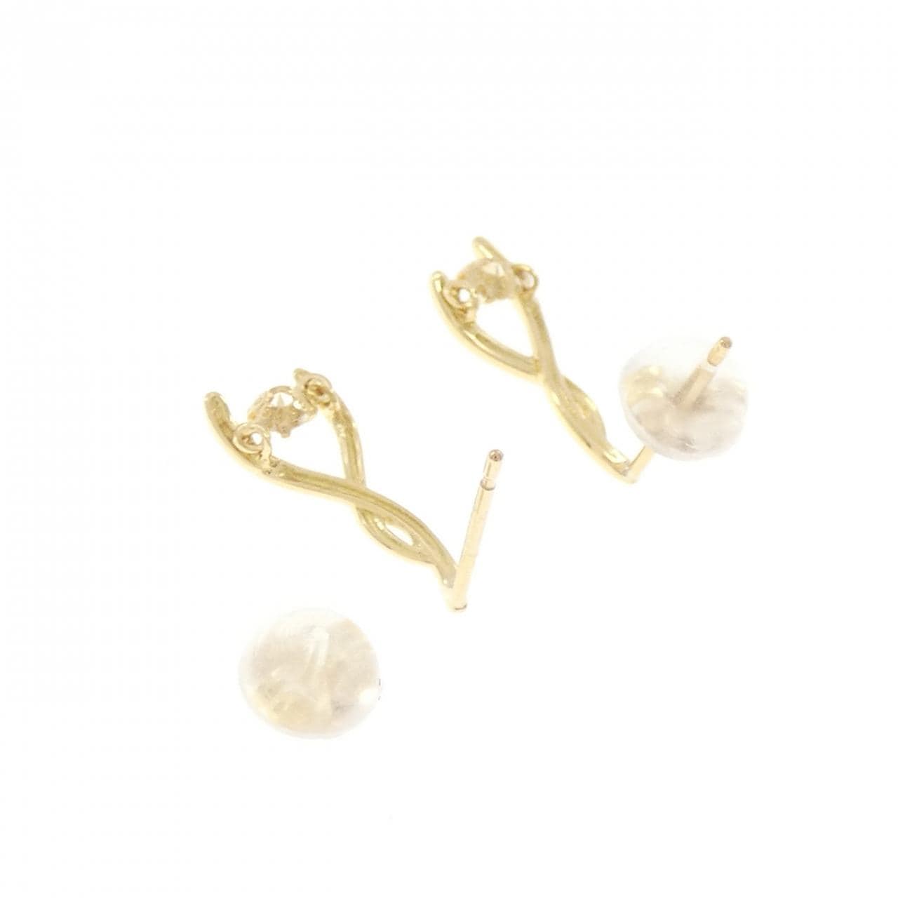 K18YG ダイヤモンド ピアス 0.10CT
