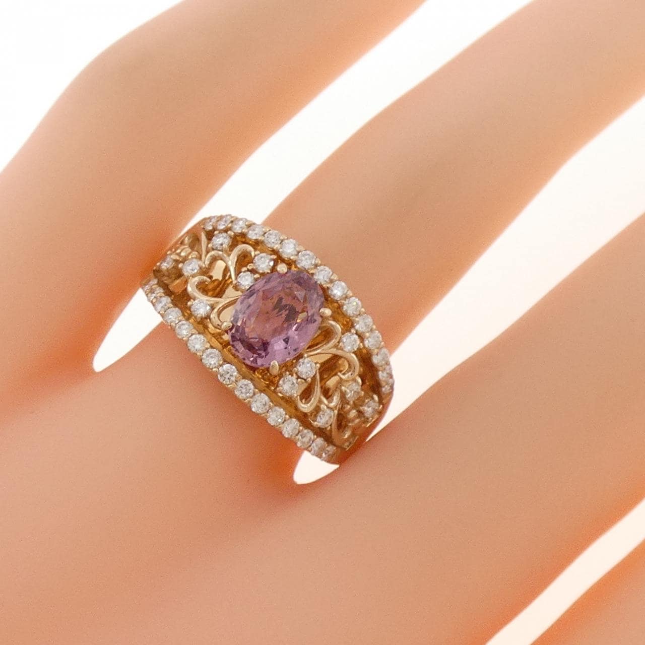 K18PG サファイヤ リング 1.081CT