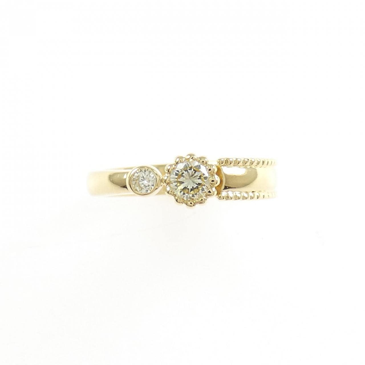 K18YG ダイヤモンド ピンキーリング 0.15CT