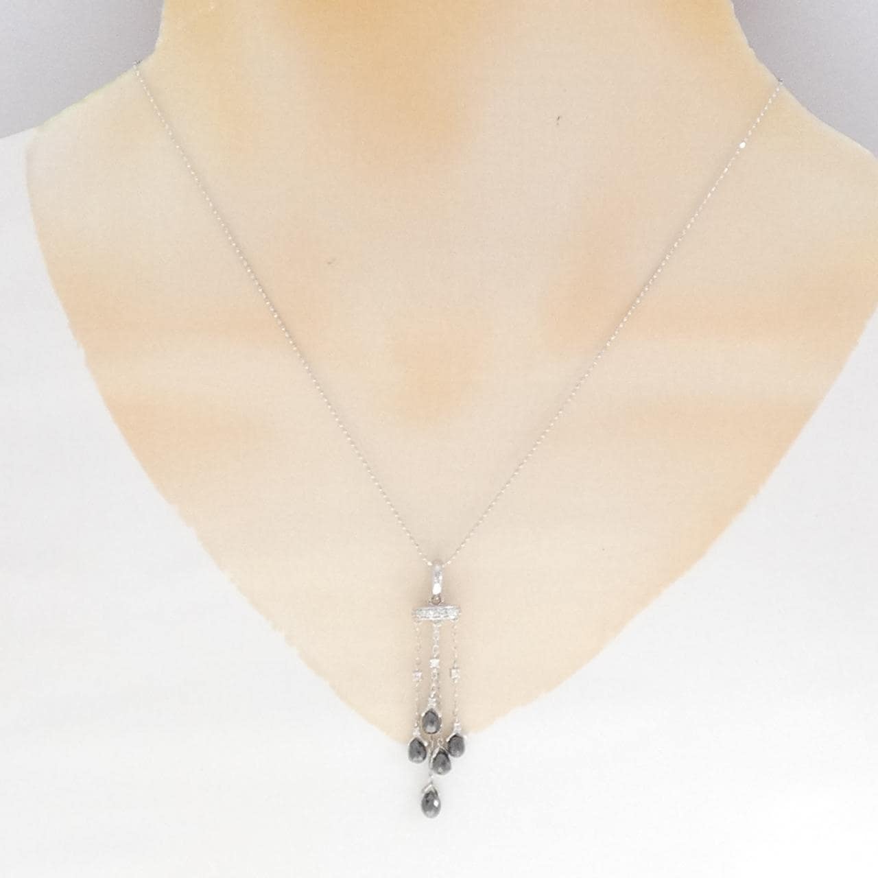 K18WG/K10WG ダイヤモンド ネックレス 2.40CT