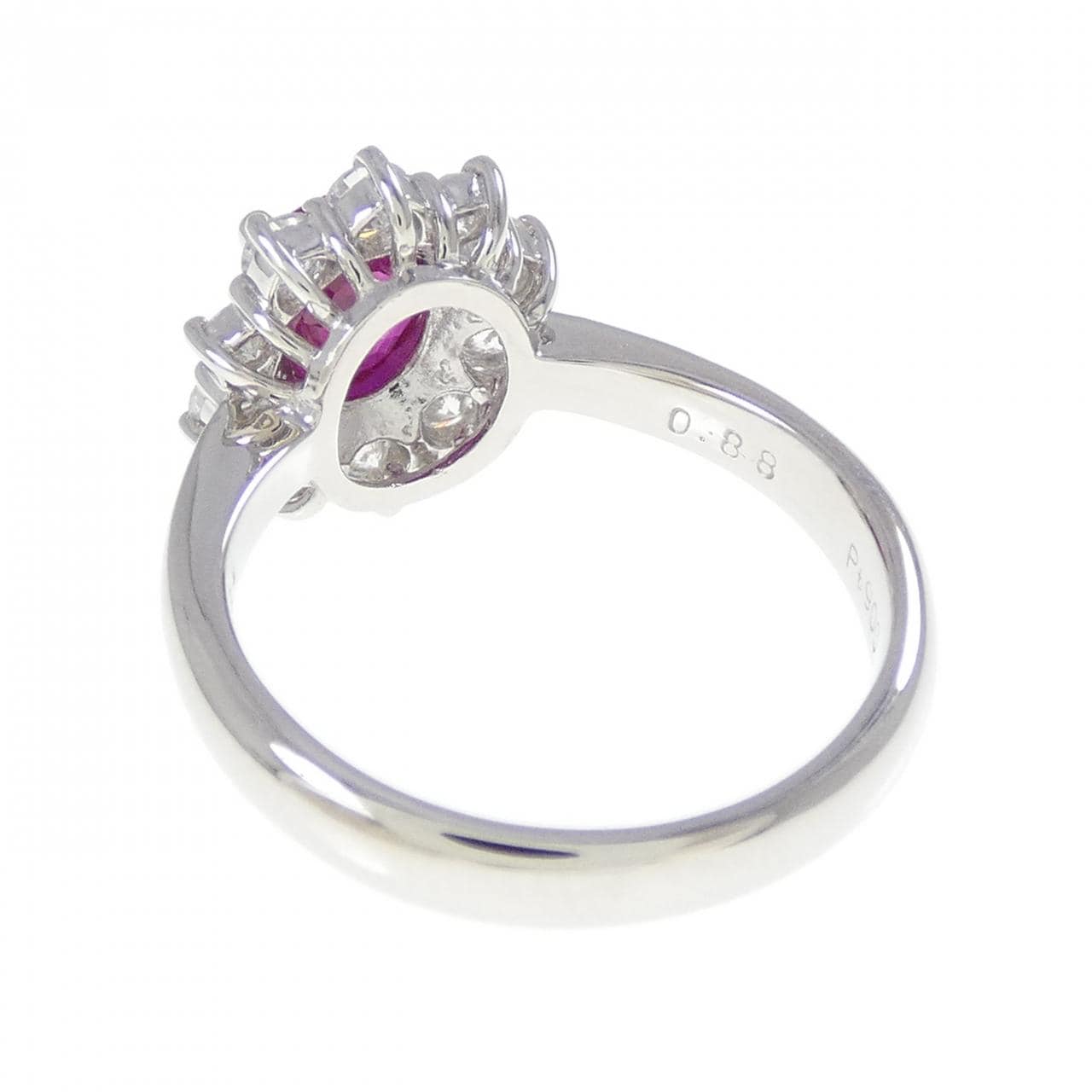 PT900 ルビー リング 0.88CT