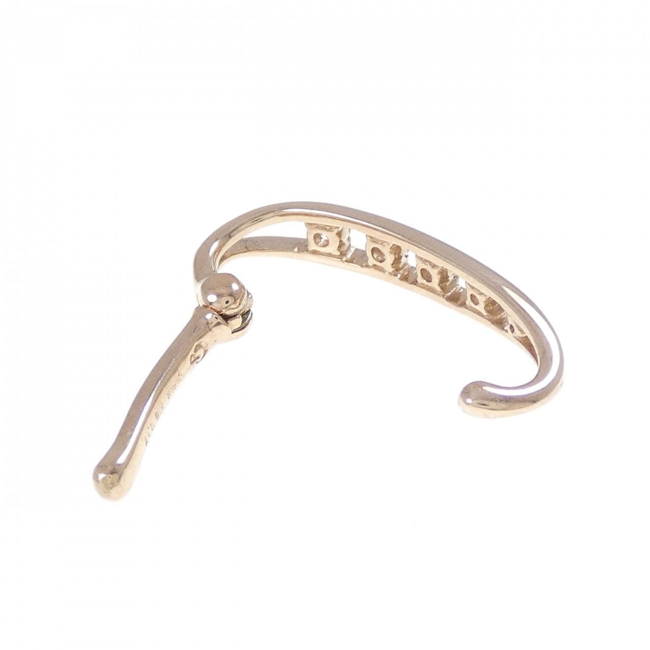K18PG ダイヤモンド イヤーカフ 0.17CT 片耳