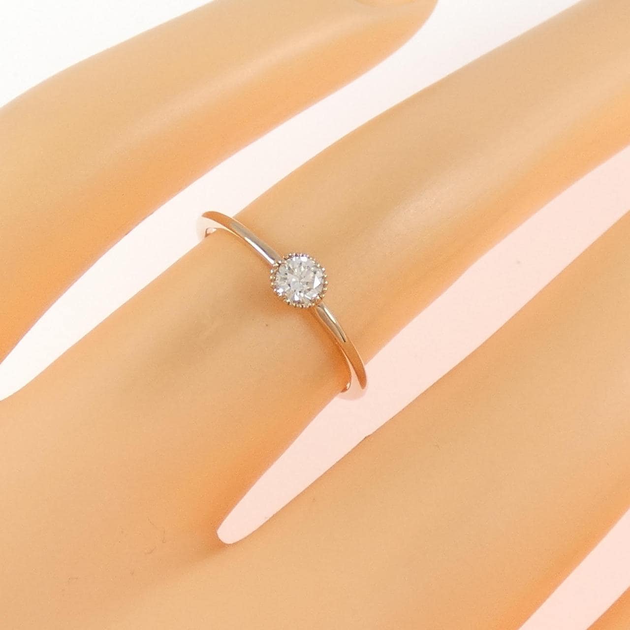 K18PG ダイヤモンド リング 0.10CT