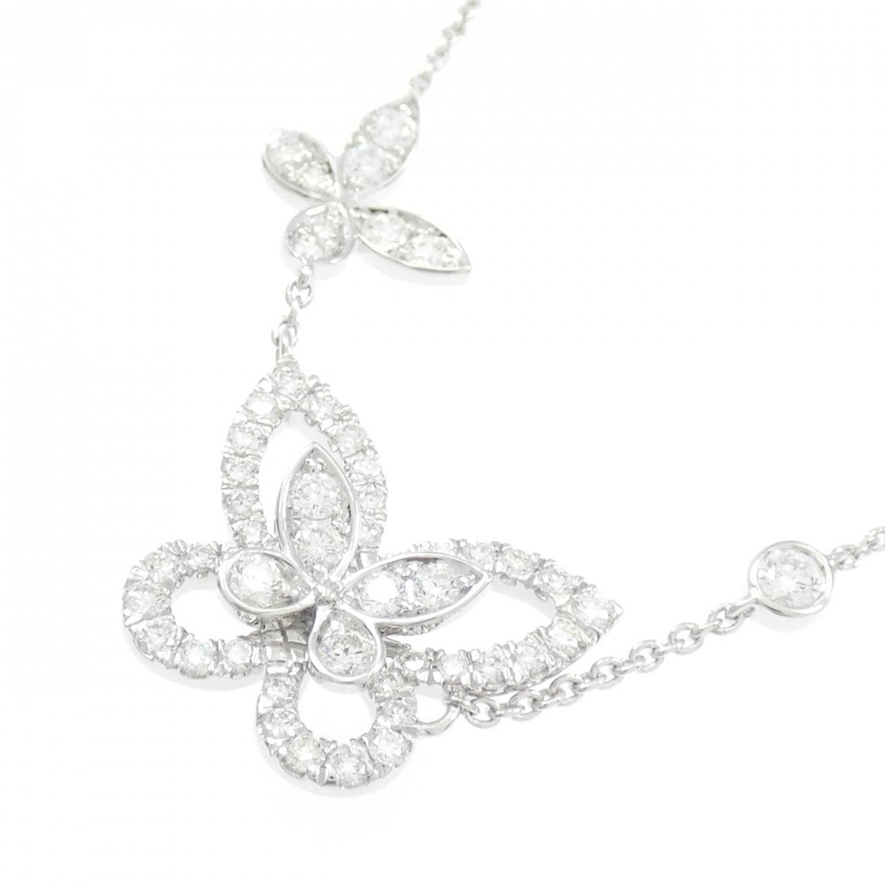 グラフ ダブル バタフライ シルエット ネックレス