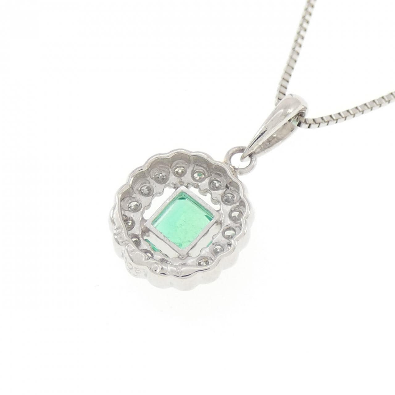 PT900/PT850 エメラルド ネックレス 0.41CT