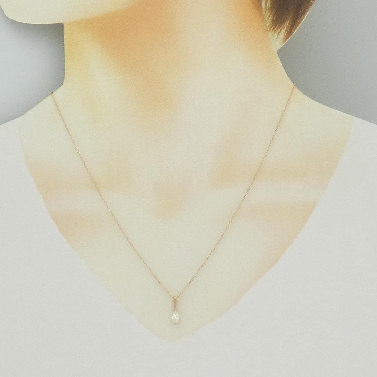 K18PG ダイヤモンド ネックレス 0.33CT